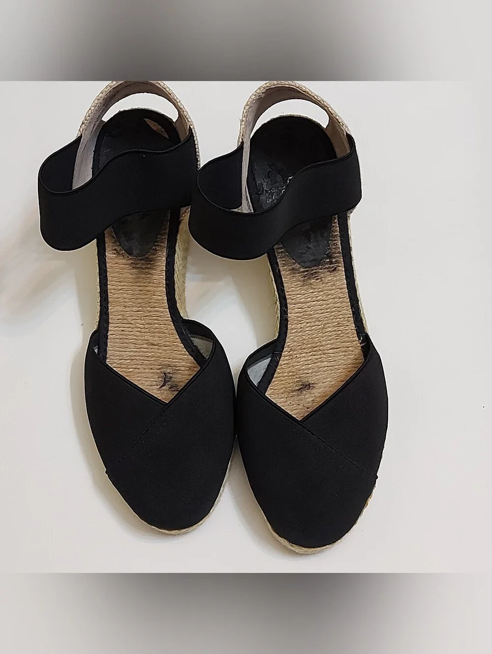 Ralph Lauren Women’s Black Espadrille Wedge Sandals